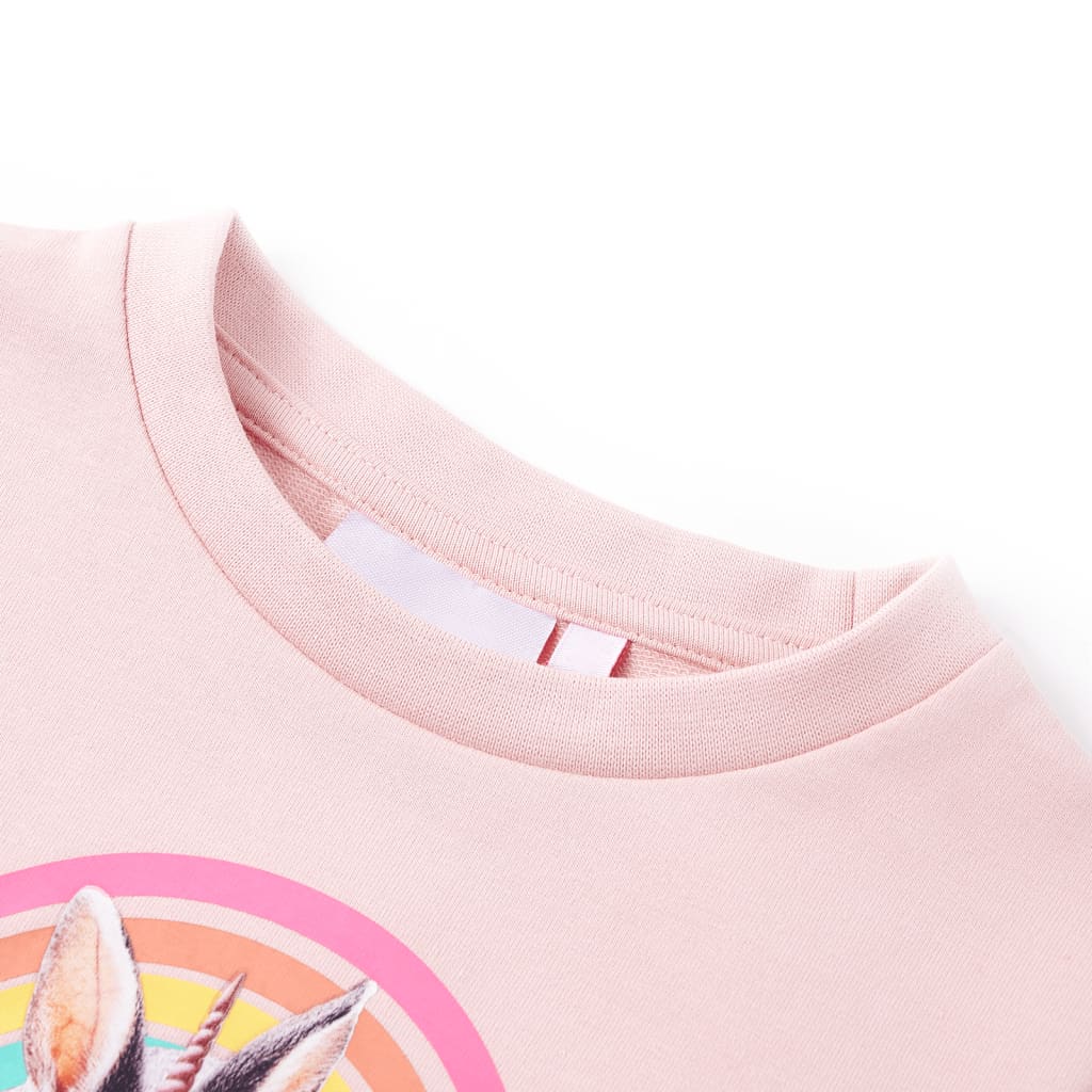 Sweatshirt para criança cor rosa-claro 116