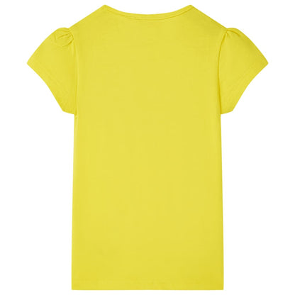 T-shirt de criança amarelo brilhante 92