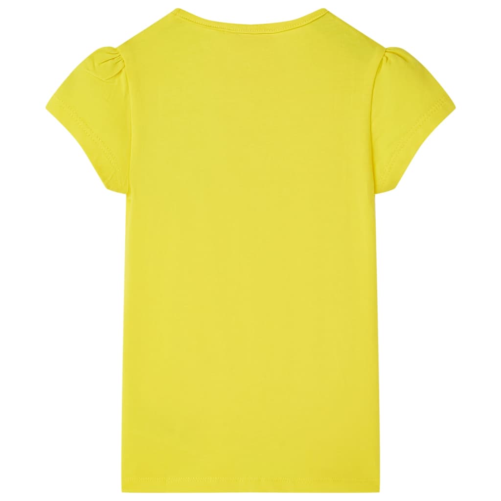 T-shirt de criança amarelo brilhante 140