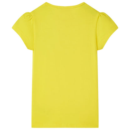 T-shirt de criança amarelo brilhante 140