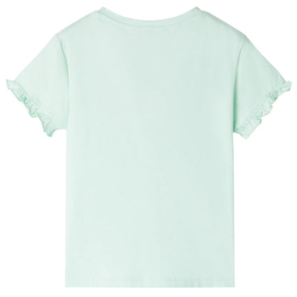 T-shirt infantil menta-claro 116