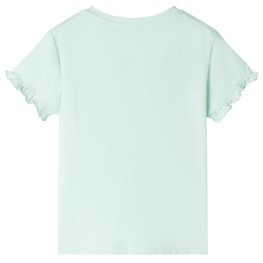 T-shirt infantil menta-claro 128