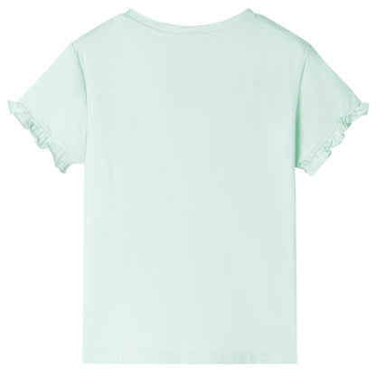 T-shirt infantil menta-claro 128