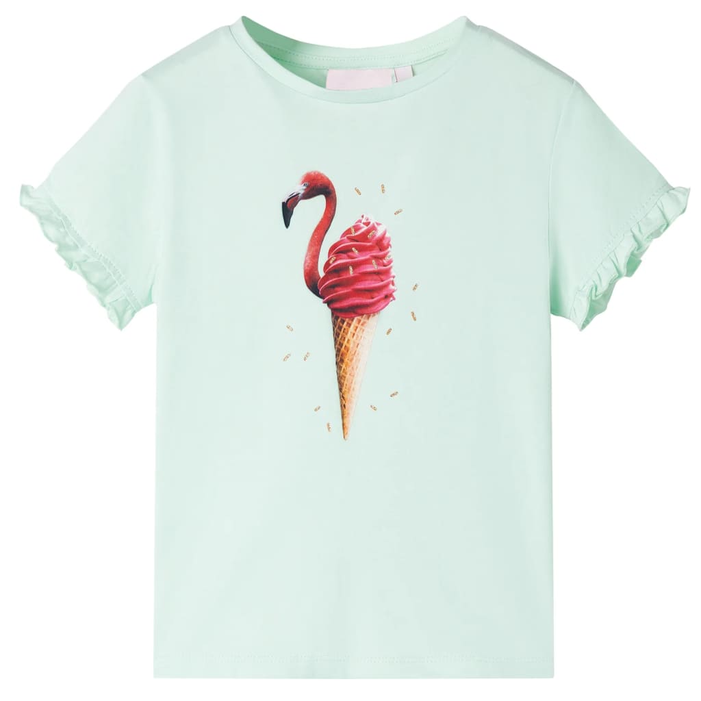 T-shirt infantil menta-claro 140