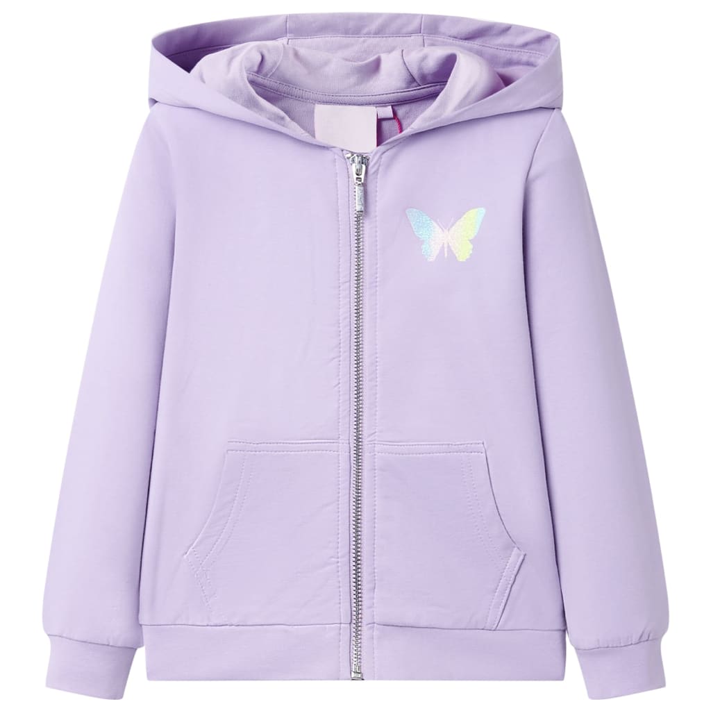 Sweatshirt para criança com capuz lilás 104