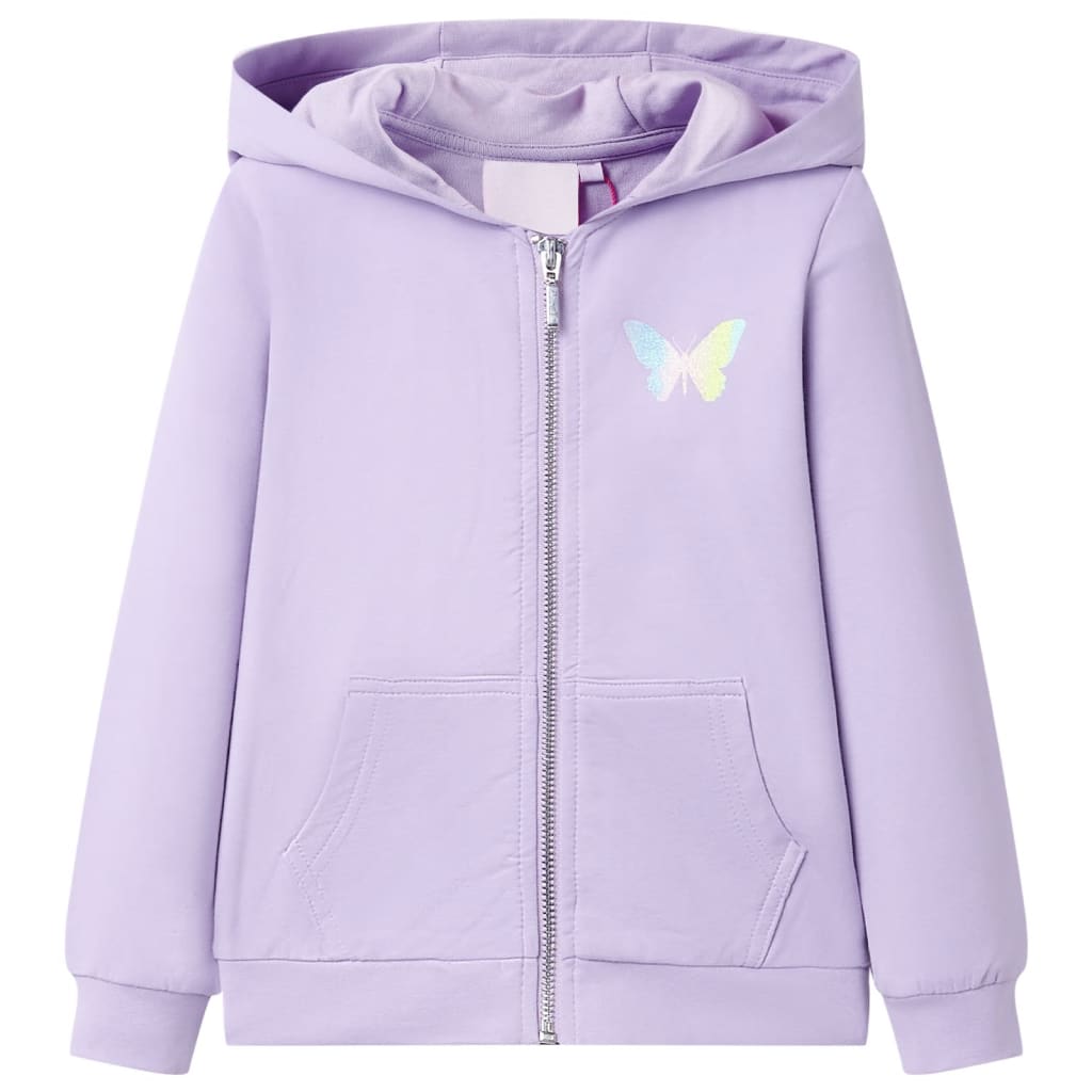 Sweatshirt para criança com capuz lilás 116