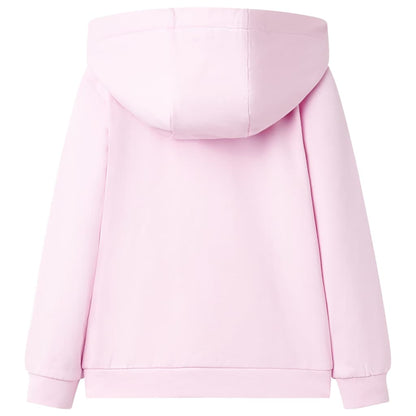 Sweatshirt para criança com capuz rosa-claro 92