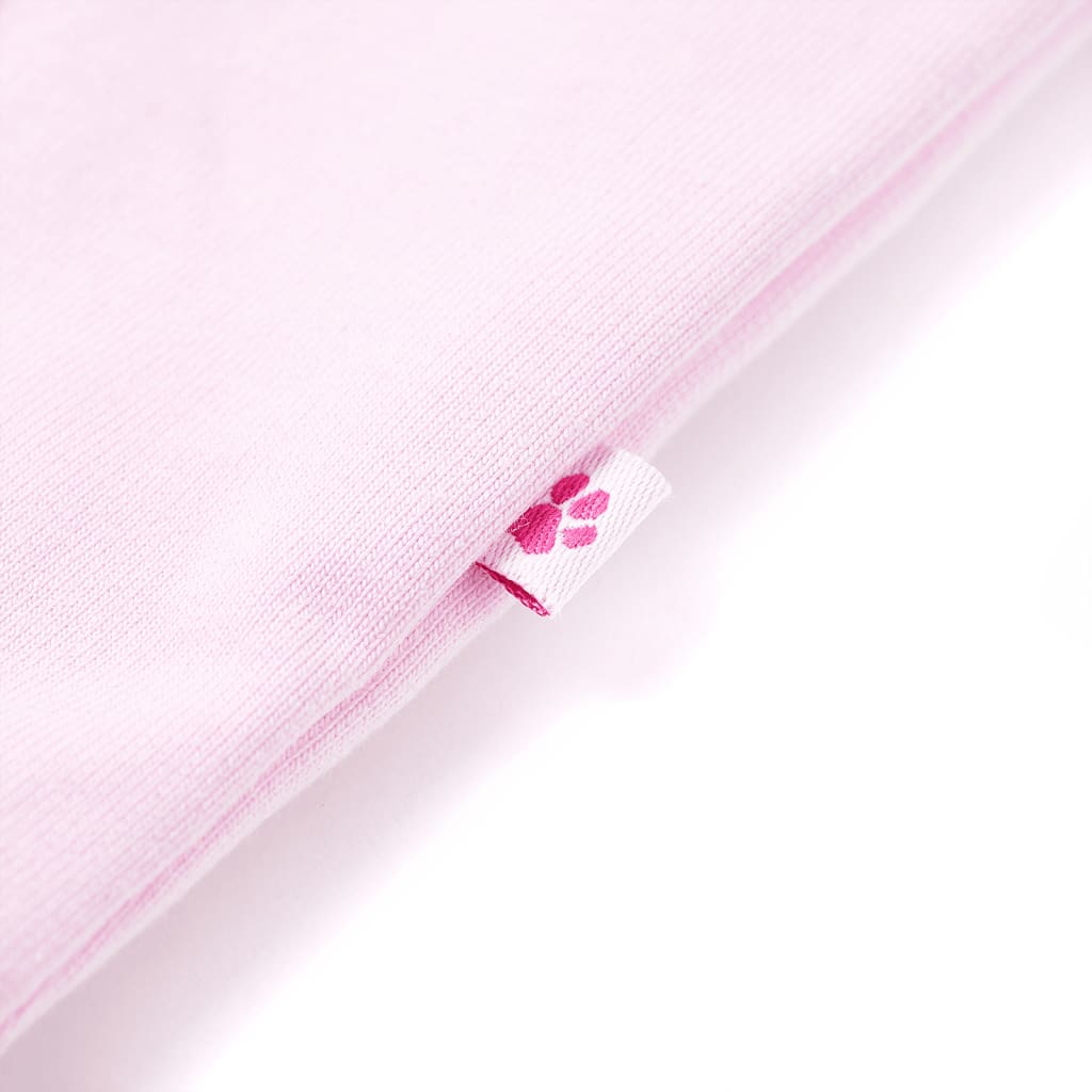 Sweatshirt para criança com capuz rosa-claro 104