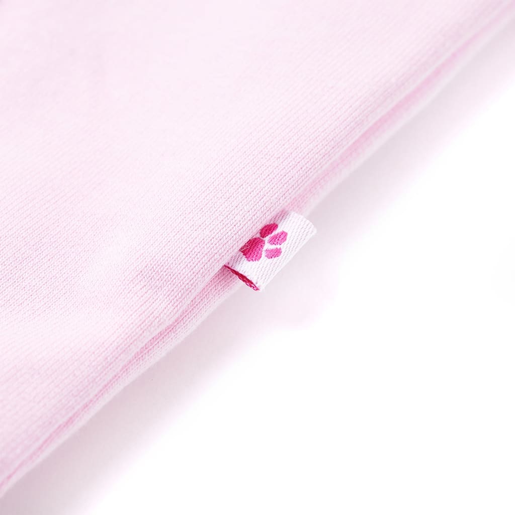 Sweatshirt para criança com capuz rosa-claro 116