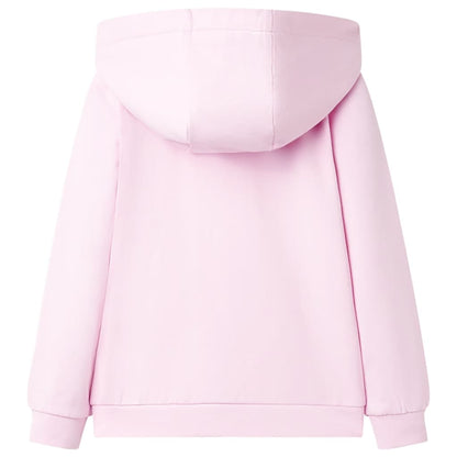 Sweatshirt para criança com capuz rosa-claro 128