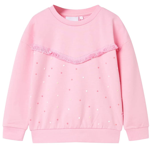 Sweatshirt para criança cor rosa 140