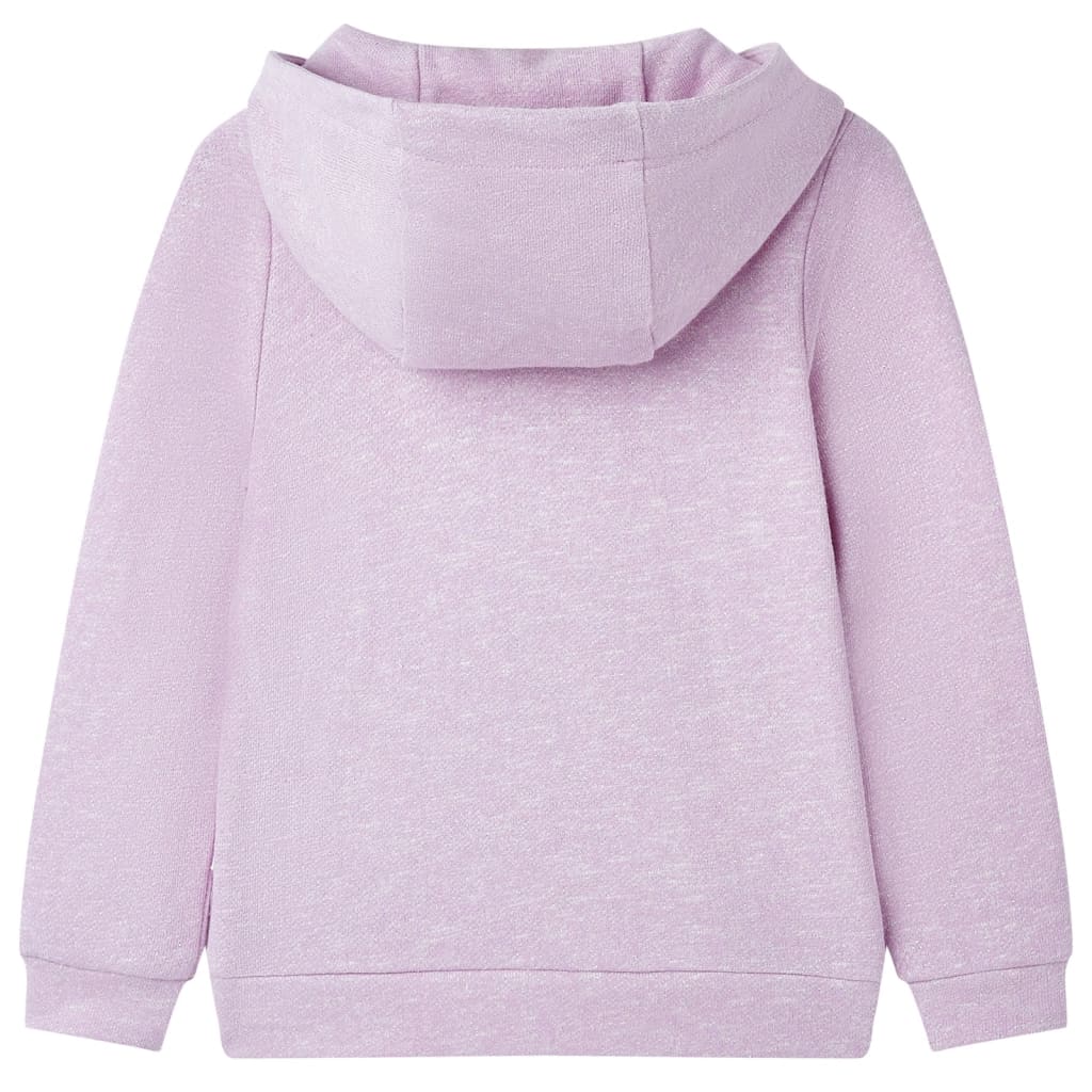 Sweatshirt para criança com capuz e fecho mistura de lila 92