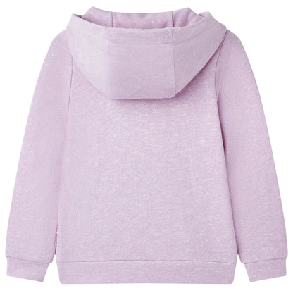 Sweatshirt para criança com capuz e fecho mistura de lila 116