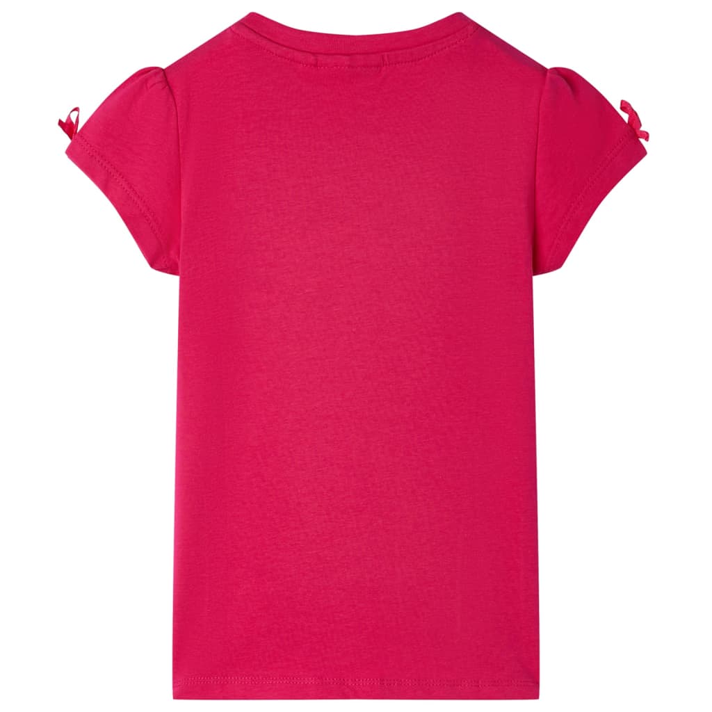 T-shirt para criança rosa-choque 104