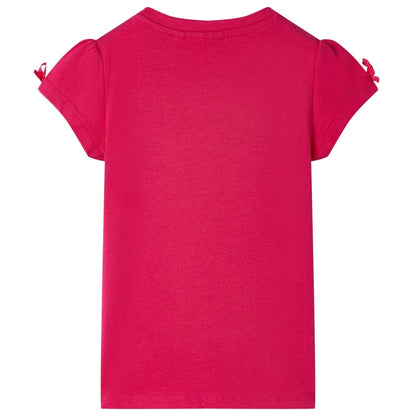 T-shirt para criança rosa-choque 140