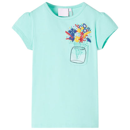 T-shirt infantil menta-claro 104