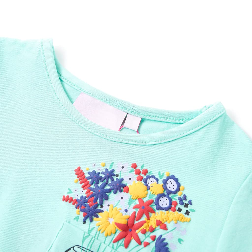 T-shirt infantil menta-claro 104