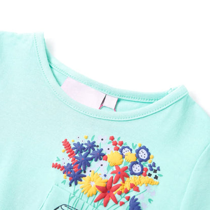 T-shirt infantil menta-claro 104