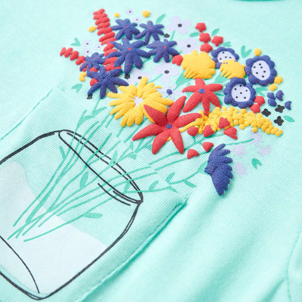 T-shirt infantil menta-claro 104