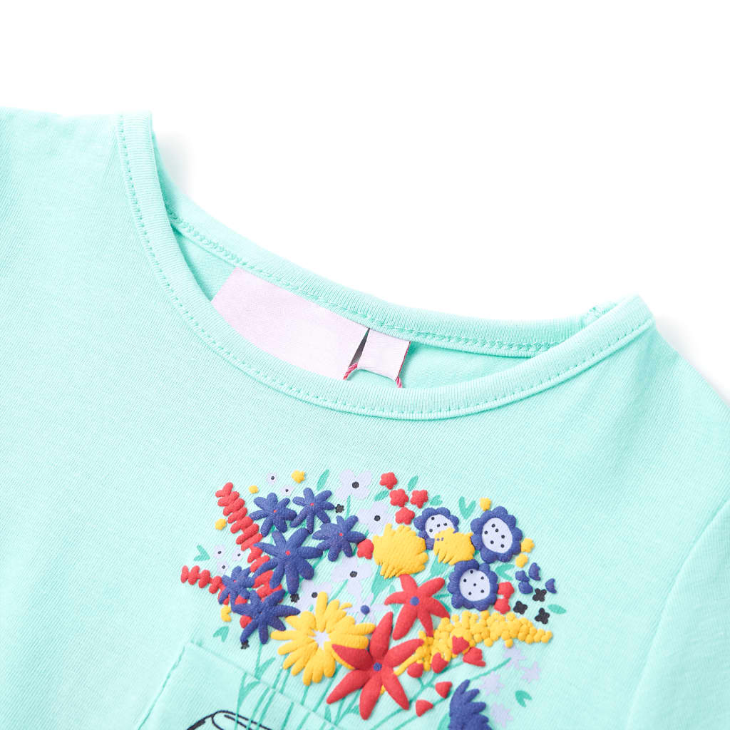 T-shirt infantil menta-claro 116