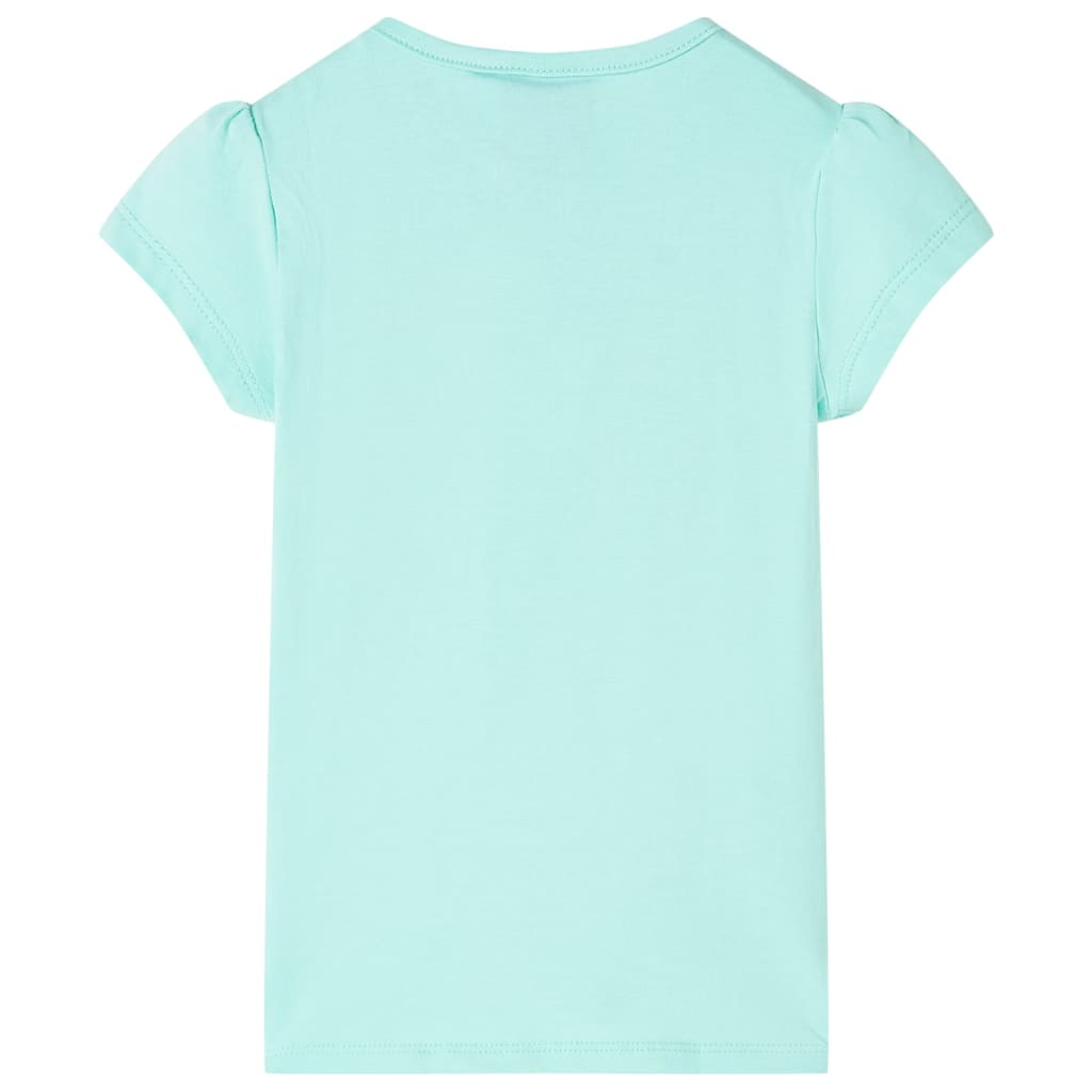 T-shirt infantil menta-claro 128