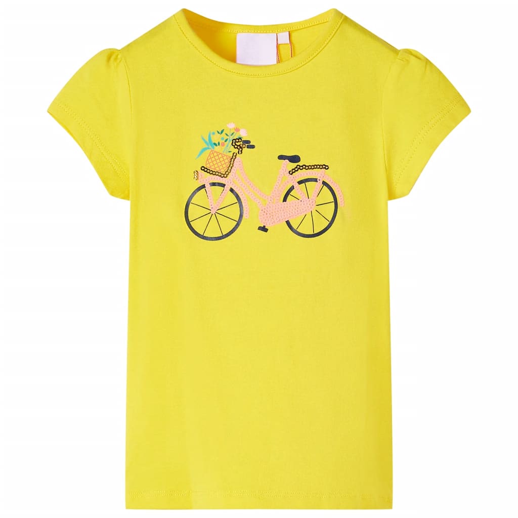 T-shirt de criança amarelo 92