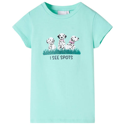 T-shirt infantil menta-claro 92