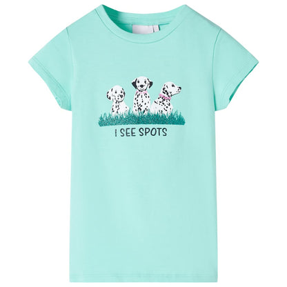 T-shirt infantil menta-claro 104