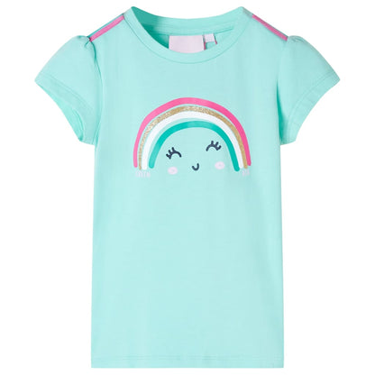 T-shirt infantil menta-claro 116