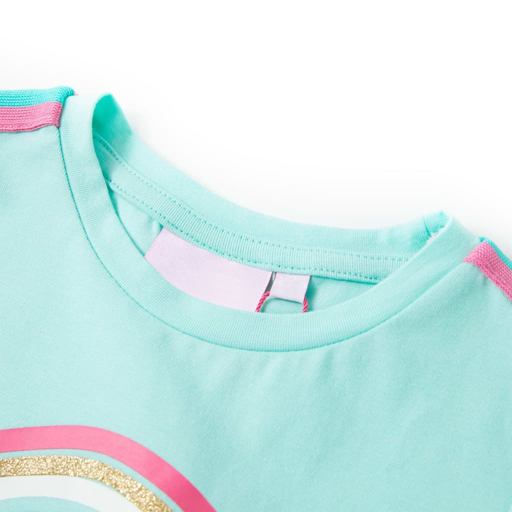 T-shirt infantil menta-claro 116