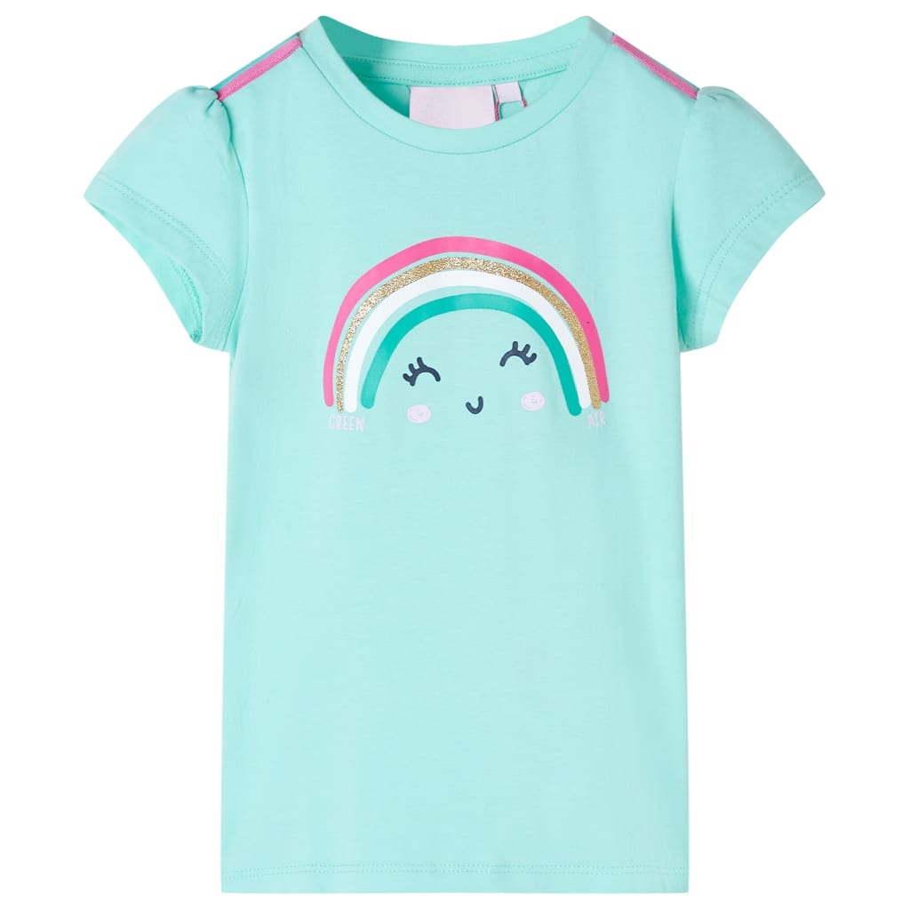 T-shirt infantil menta-claro 128