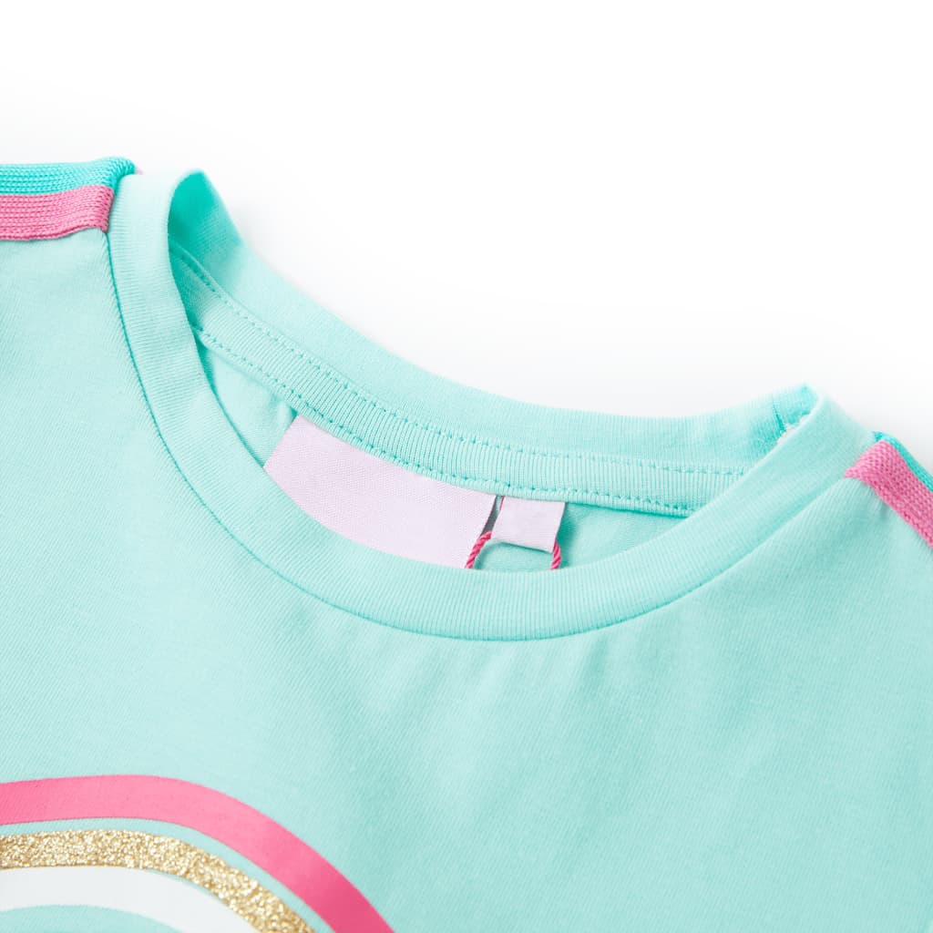 T-shirt infantil menta-claro 128