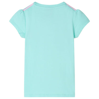 T-shirt infantil menta-claro 140