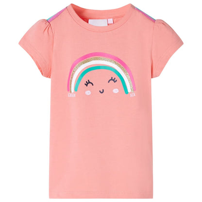 T-shirt infantil coral-claro 140