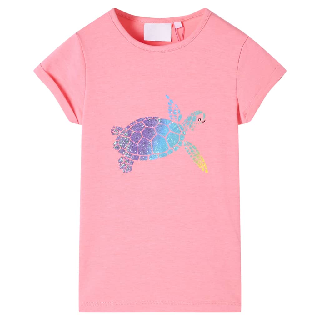 T-shirt infantil rosa-choque 104