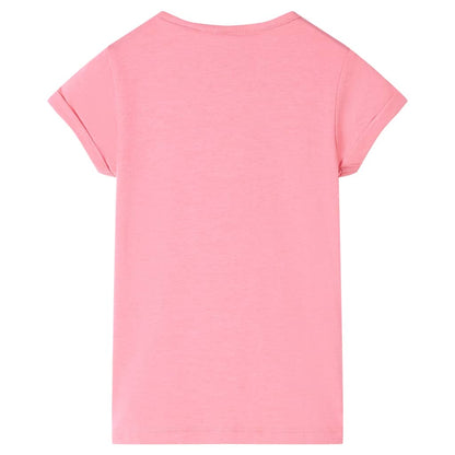 T-shirt infantil rosa-choque 104