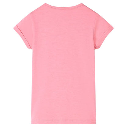 T-shirt infantil rosa-choque 116