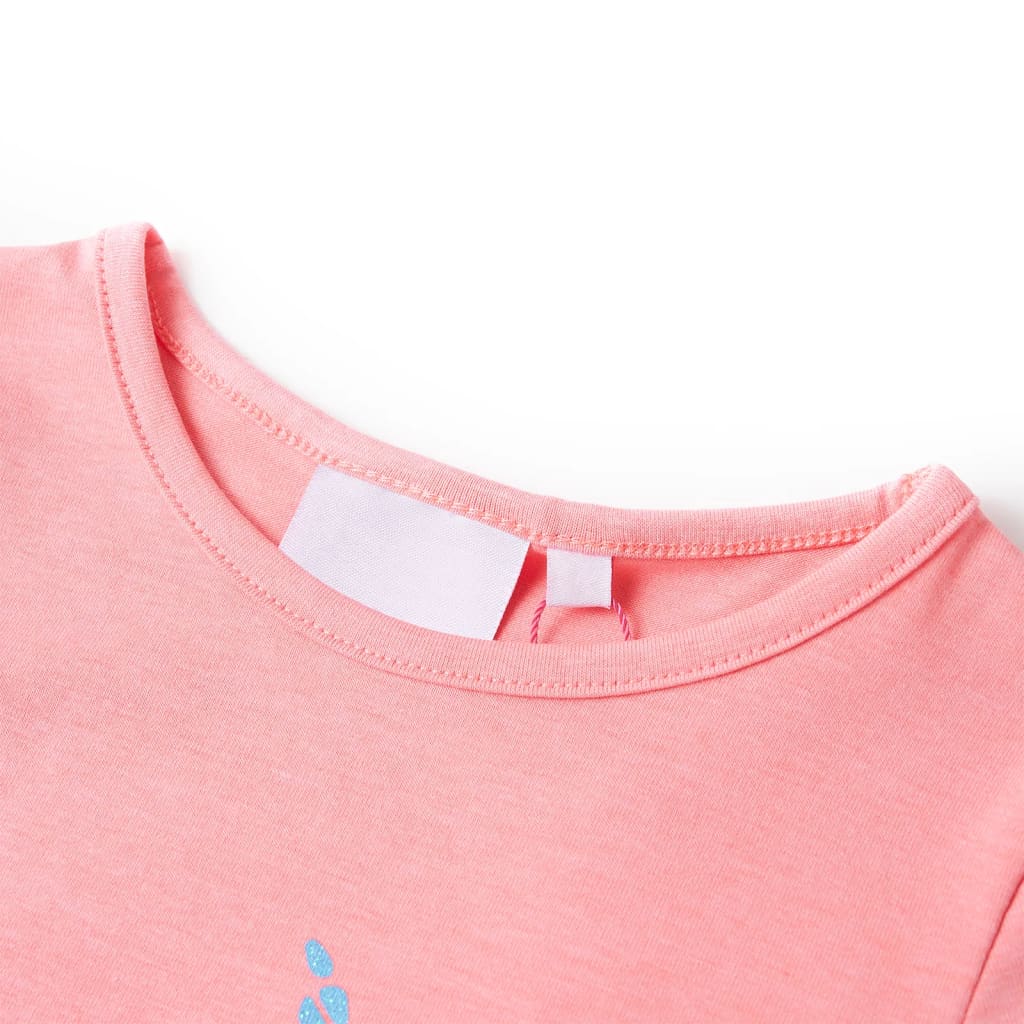 T-shirt infantil rosa-choque 128