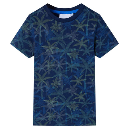 T-shirt infantil azul-escuro 128