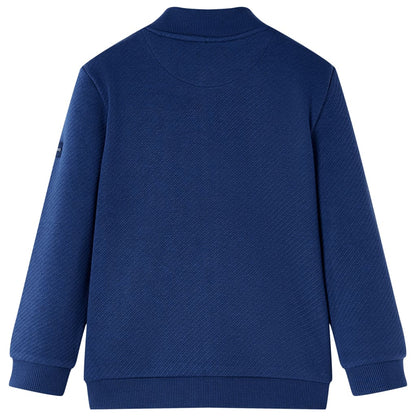 Sweatshirt para criança com fecho azul-marinho 92