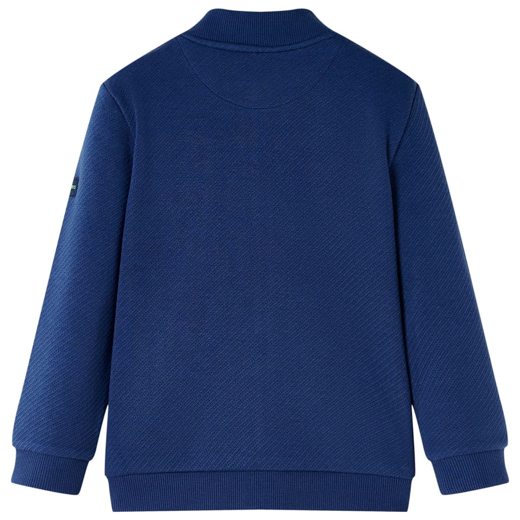 Sweatshirt para criança com fecho azul-marinho 140