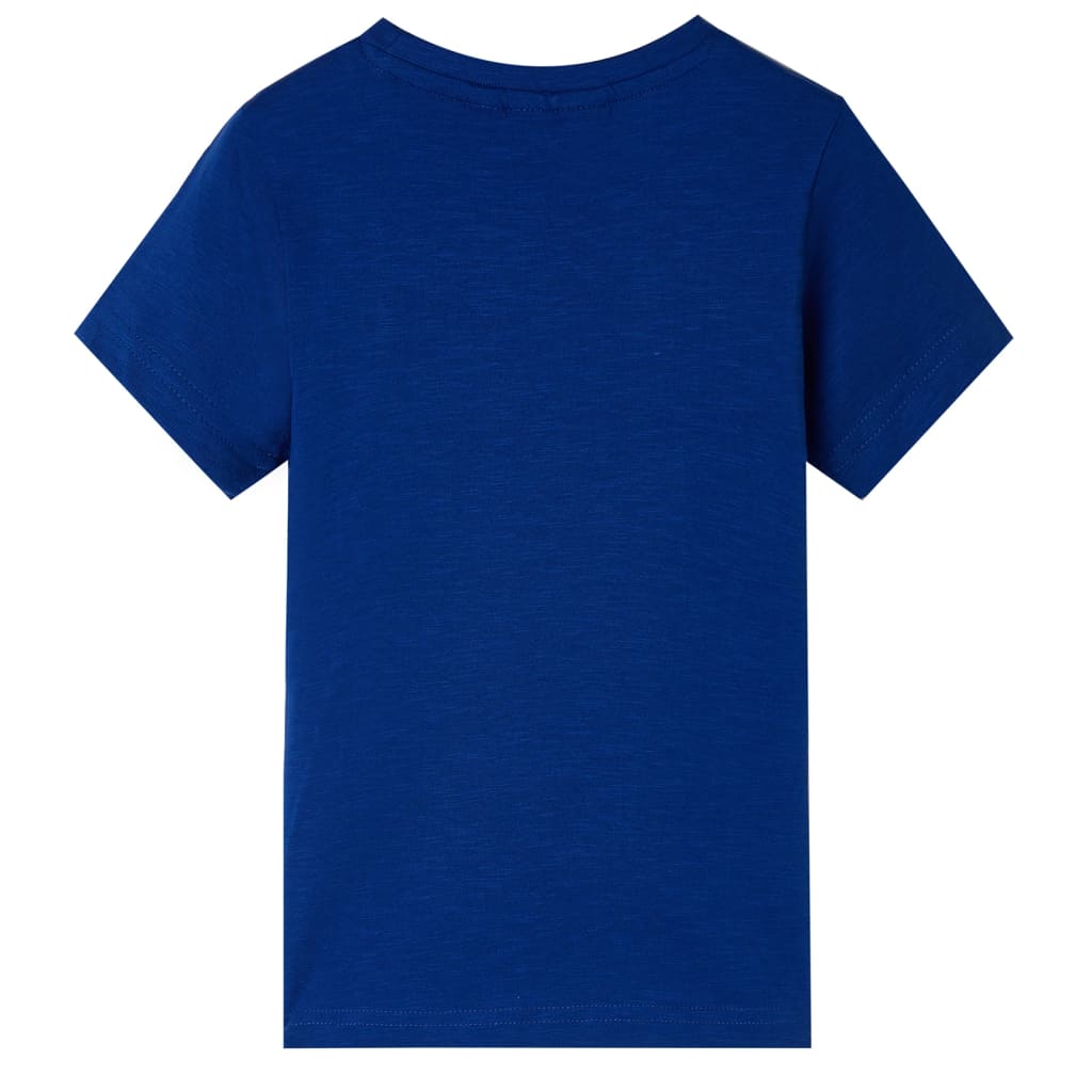 T-shirt para criança com mangas curtas azul-escuro 104