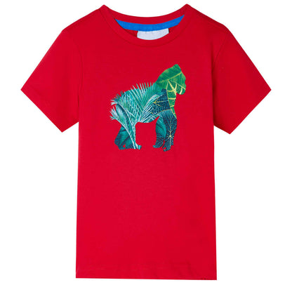 T-shirt para criança vermelho 104