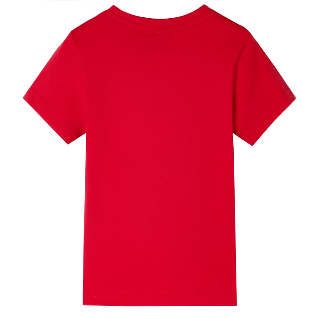 T-shirt para criança vermelho 128