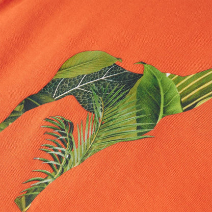 T-shirt de criança laranja-brilhante 140