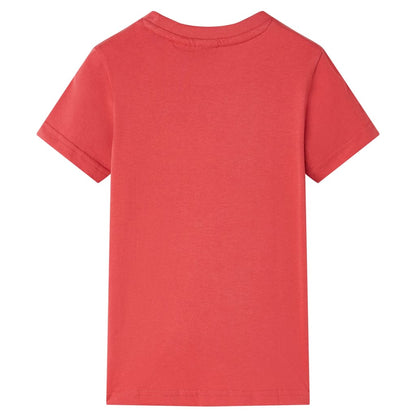 T-shirt para criança vermelho 128