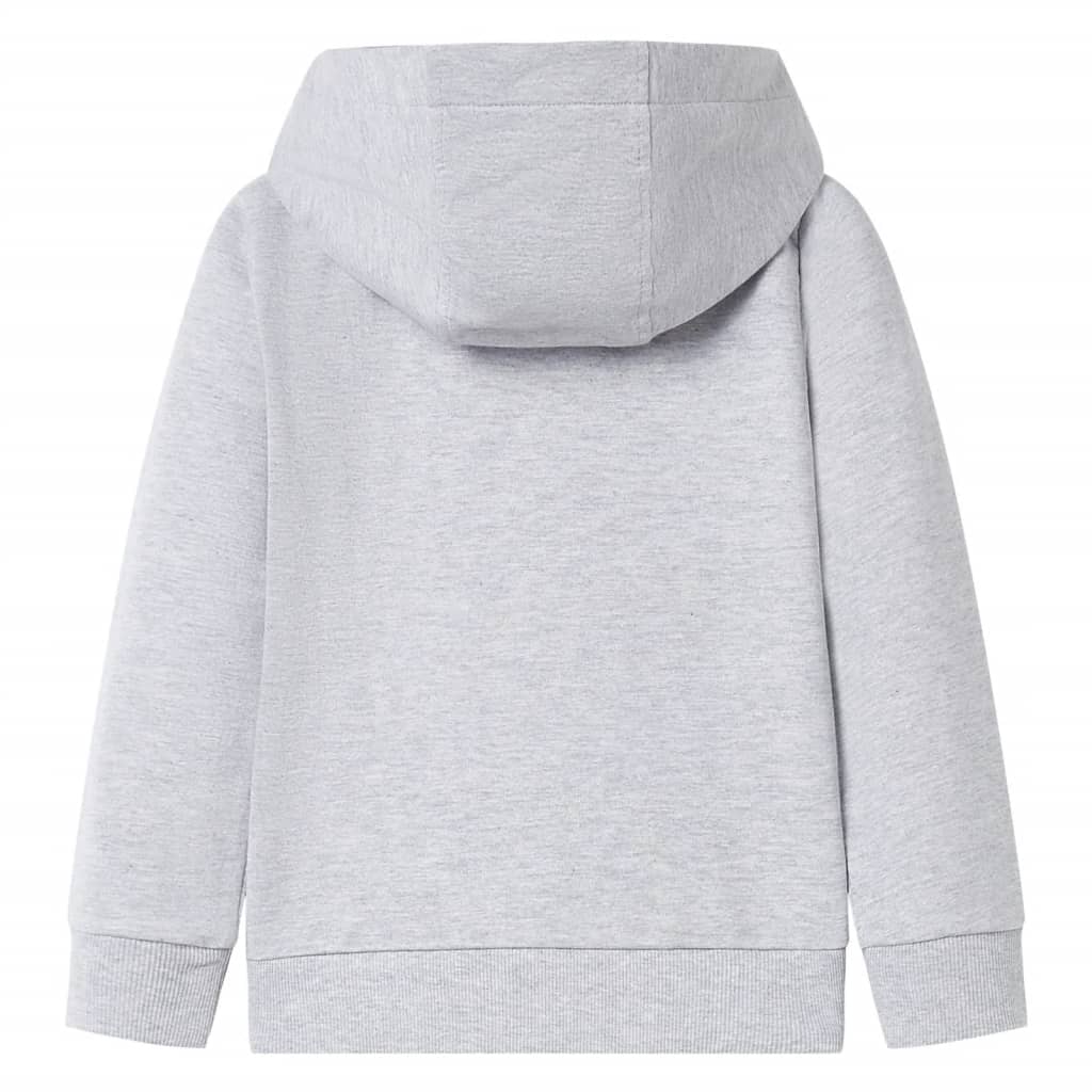 Sweatshirt para criança com capuz e fecho cinzento 116