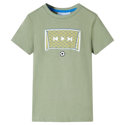 T-shirt infantil caqui-claro 140