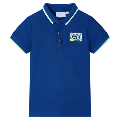 Polo para criança azul-escuro 128