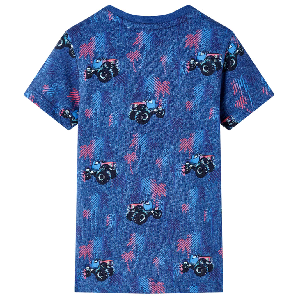 T-shirt infantil azul-escuro mesclado 104